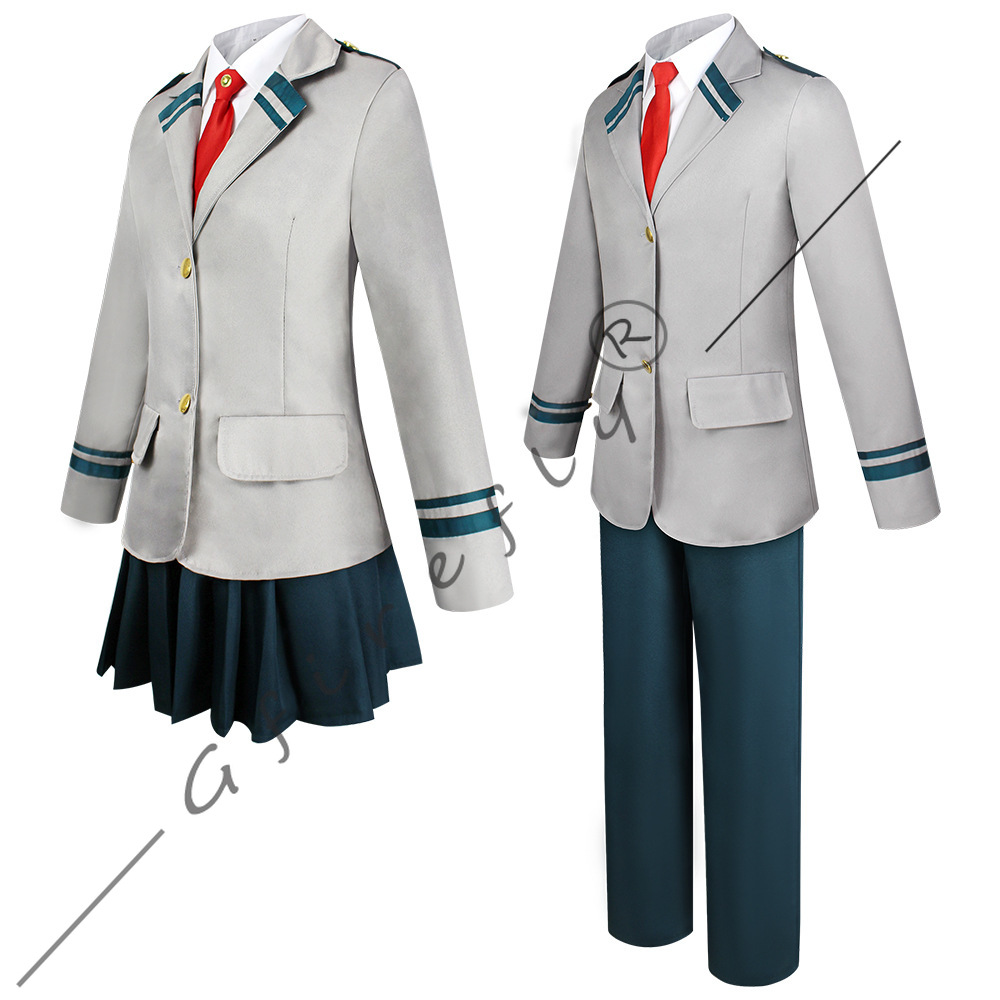 Costume de Cosplay Anime My Hero Academia Ochaco Uraraka Izuku Midoriya, le même Style d'uniformes scolaires pour hommes et femmes