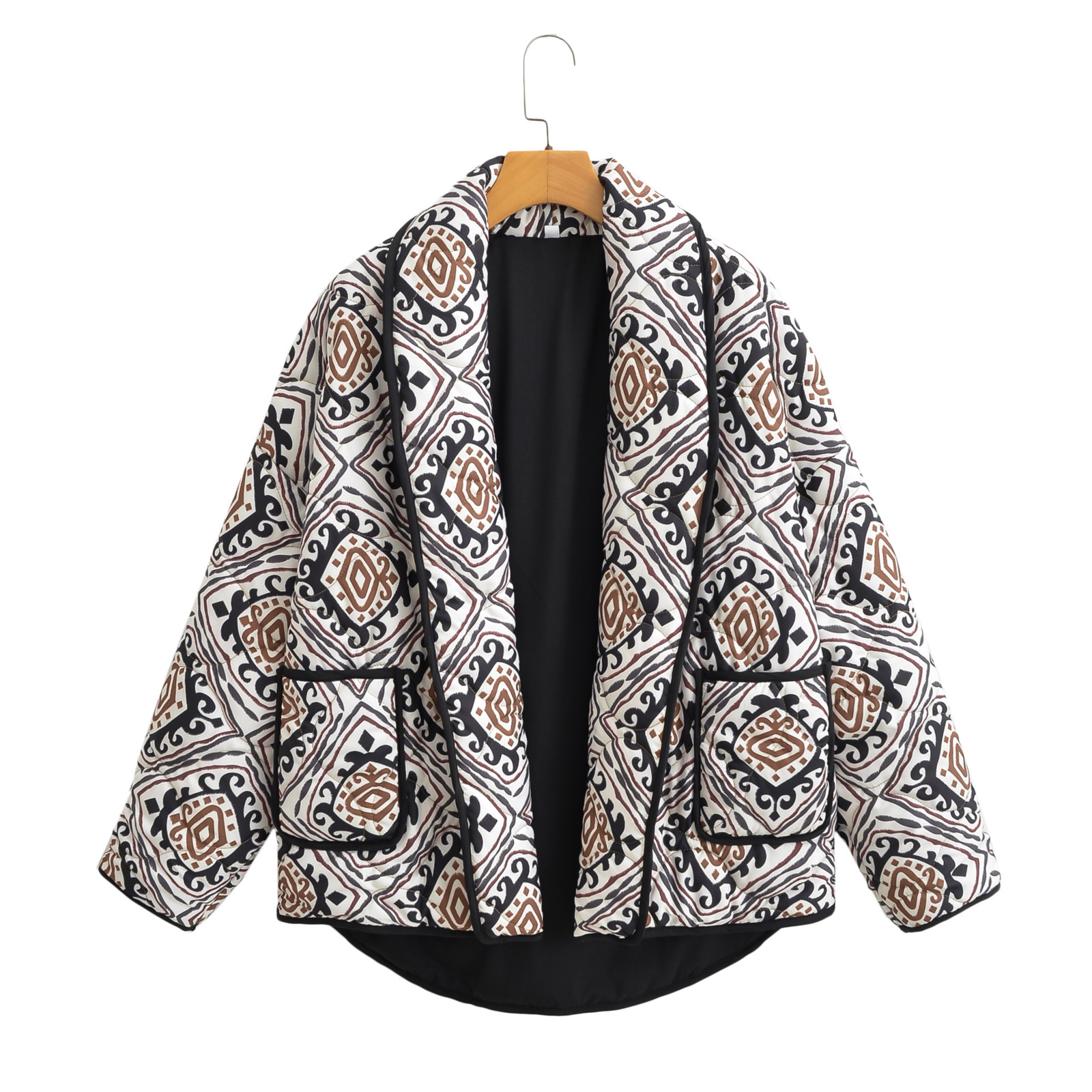 Cardigan ample en coton imprimé, nouvelle mode décontractée, polyvalent, automne/hiver, nouveau produit pour femmes