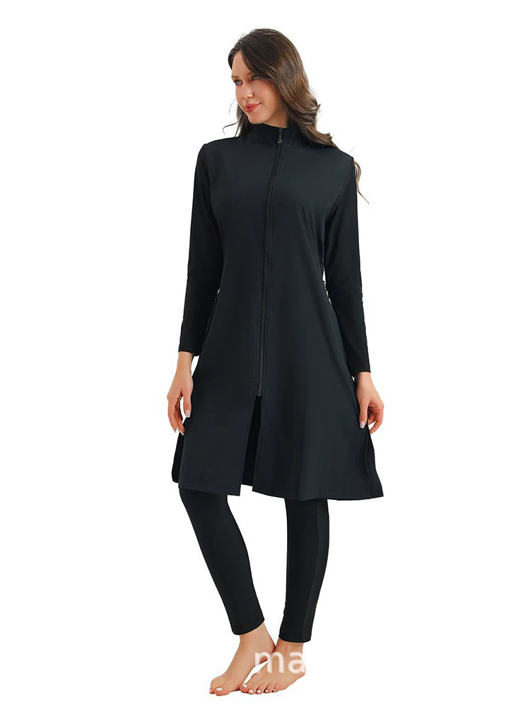 Musulman modeste Burkini femmes à manches longues maillot de bain imprimé couverture complète maillot de bain islamique maillot de bain maillots de bain ensemble de Costumes de natation