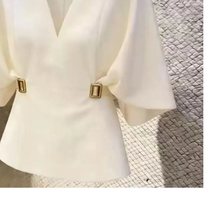 Nouvelle Blouse Élégante à Col en V pour Femme, Manches Courtes, Couleur Unie, Style Simple et Polyvalent, Idéale pour le Bureau et la Mode Estivale