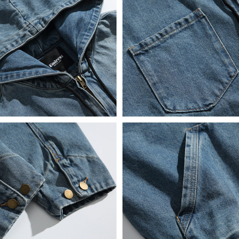 FACTCHECK Veste en jean délavé de haute qualité, taille EU/US, nouvelle couleur unie, pour l'automne et l'hiver, voyage, safari, randonnée, chasse, travail.