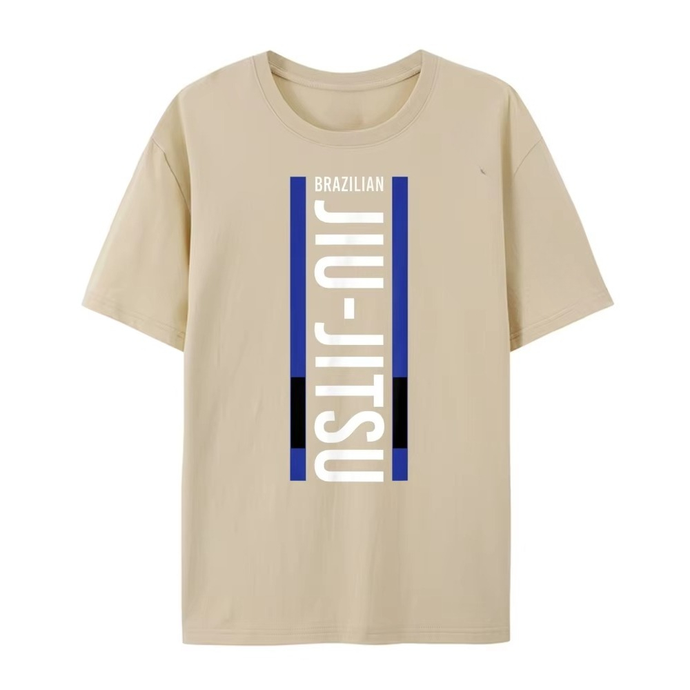 T-shirt blanc pour homme avec impression Jiu Jitsu Ceinture Bleue BJJ MMA Cage Fighter, T-shirt graphique confortable pour homme