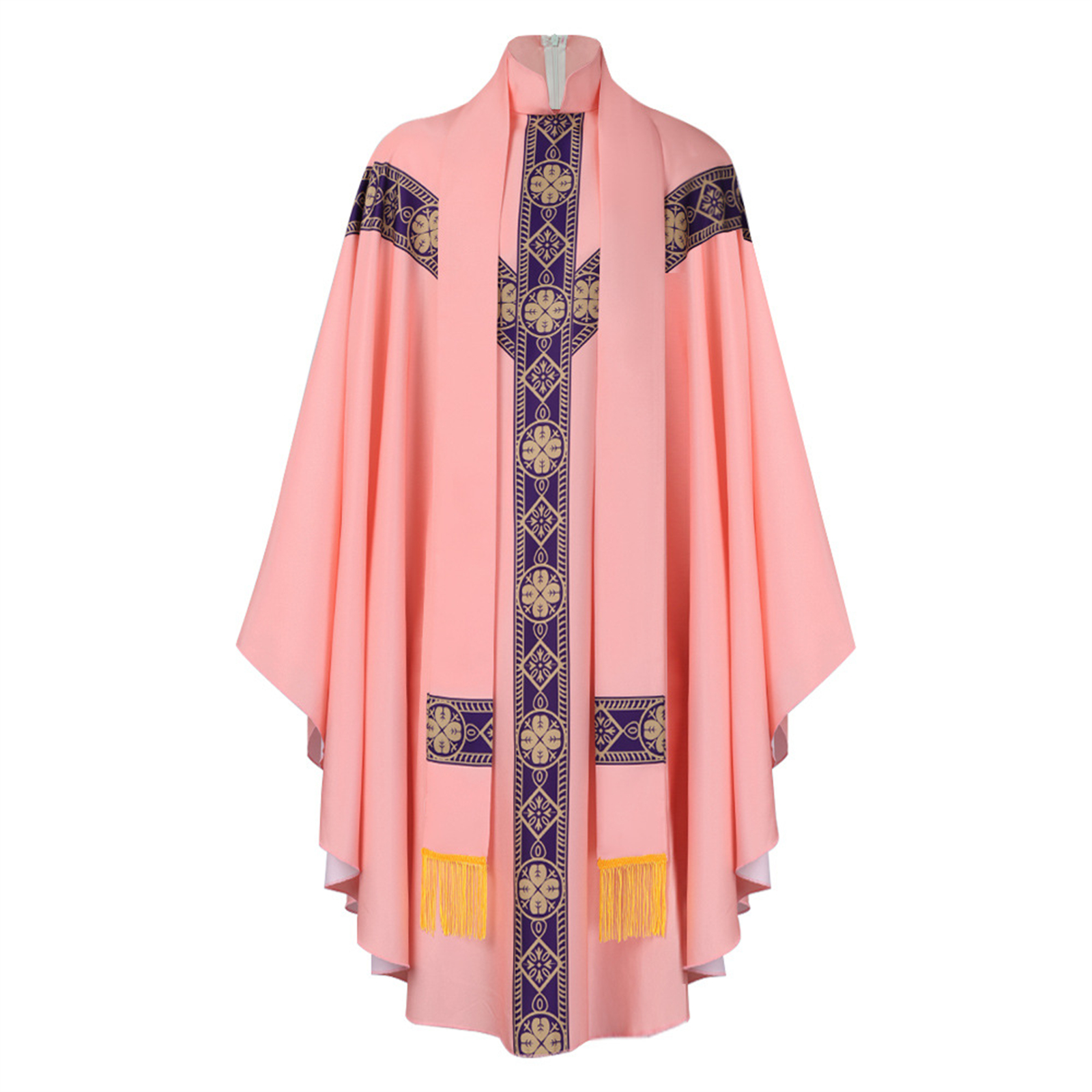 Chasubles de prêtre catholique pour hommes et femmes, avec étole et croix, Robe de gilet de masse pour père d'église catholique traditionnelle