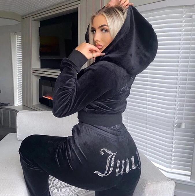 2025 automne hiver femmes sweat ensemble couleur unie décontracté Simple à capuche 2 pièces ensemble mode gymnase Jogging femme pantalon ensembles
