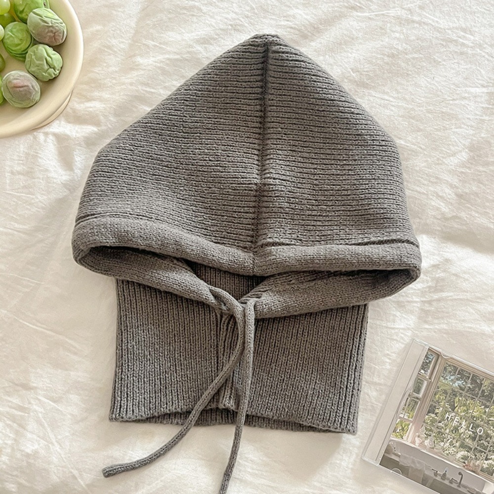Cagoule tricotée courte pour femme, style mode, avec faux col châle et capuche intégrée, bonnet d'hiver épais et chaud, site officiel