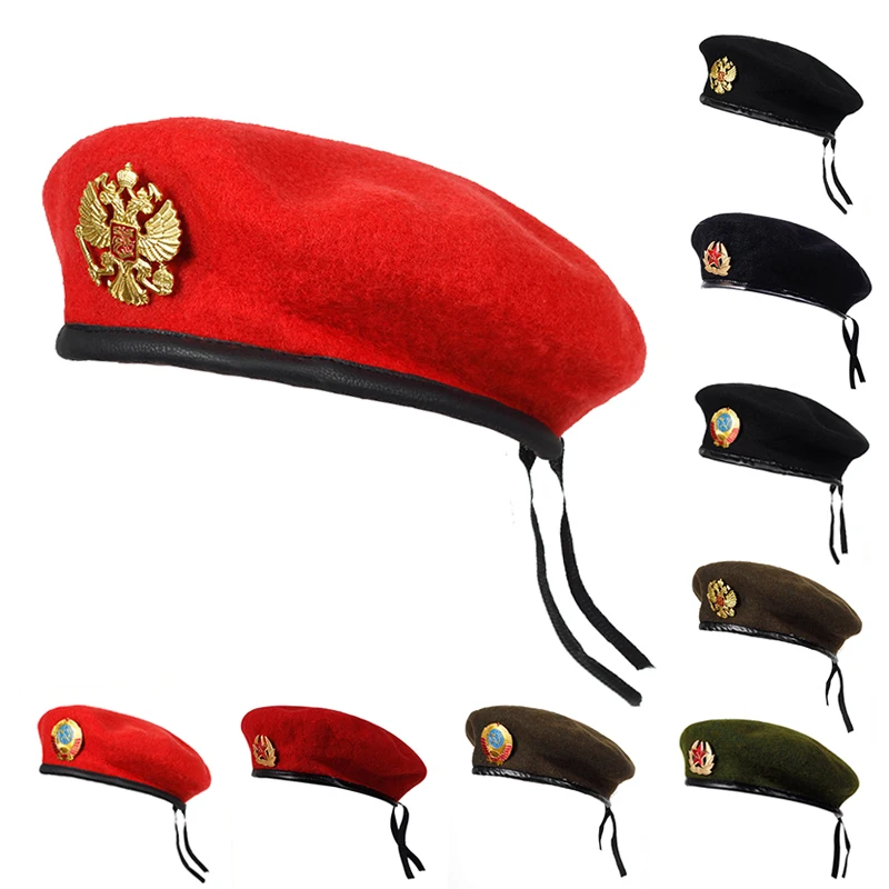 Chapeau d'hiver en laine chaud, chapeau octogonal, béret réglable à la mode, bonnet polyvalent unisexe, bérets de couleur unie