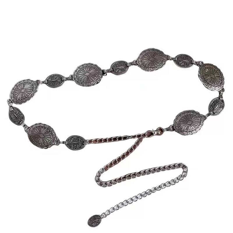 Ceinture pour femmes, nouvel article, design de niche, chaîne de taille décorative, polyvalente, assortie rétro, robe, jeans, ceinture, 2024