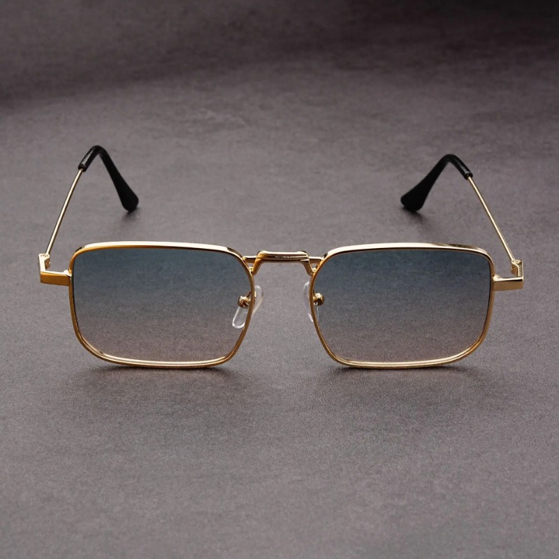 Lunettes de soleil rétro en métal, rectangulaires, tendance, populaires, pour hommes, petites lunettes de soleil carrées, pour femmes, pour voyager, Oculo