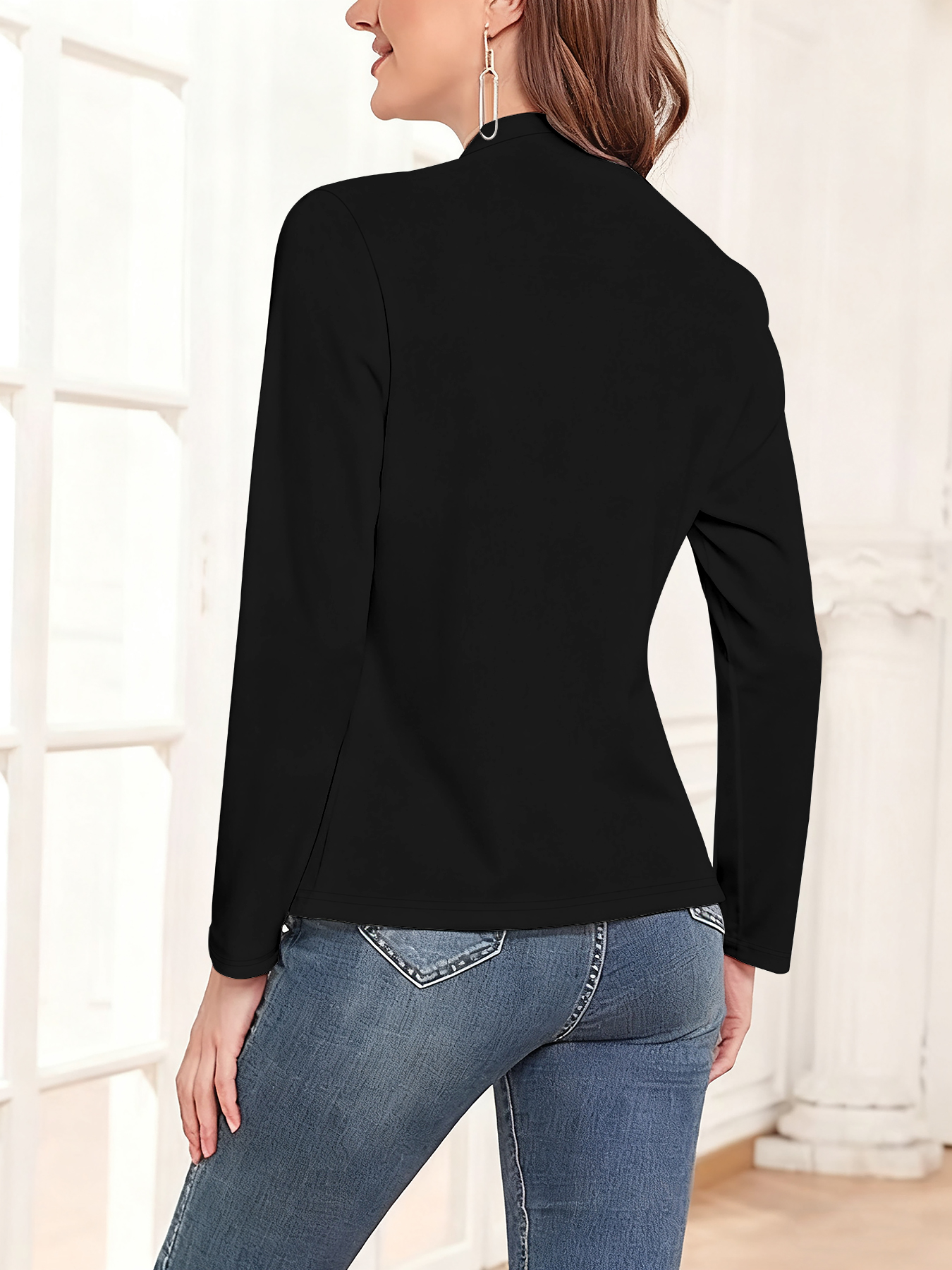 Veste décontractée de style européen et américain pour le printemps et l'automne, un article de mode indispensable. Veste cardigan pour femmes, blazer élégant pour femmes, cardigan slim-fit pour femmes, design à manches longues, adapté au printemps et à l'automne, lavable en machine, vêtement décontracté pour femmes.