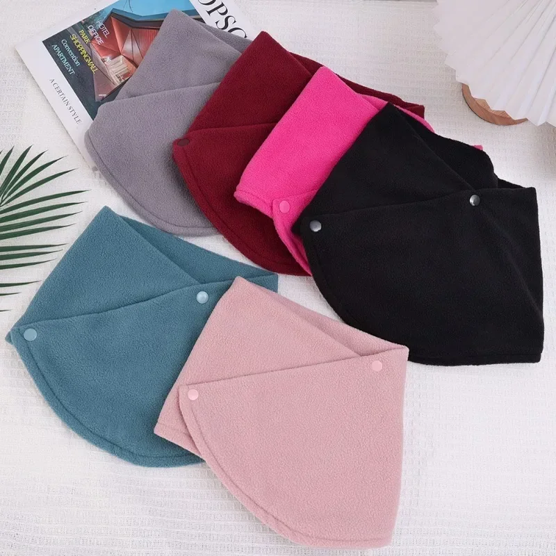 Nouveau agneau polaire pour femmes foulards hiver chaud faux col écharpe en peluche bavoir Snood femme coupe-vent enveloppement cou Protection polaire