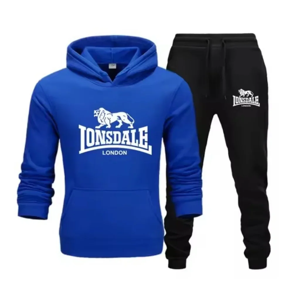 Animal léopard 2025 printemps automne haute qualité décontracté hommes ensemble de vêtements de sport imprimé hommes sweat à capuche deux pièces ensemble sweat-shirt
