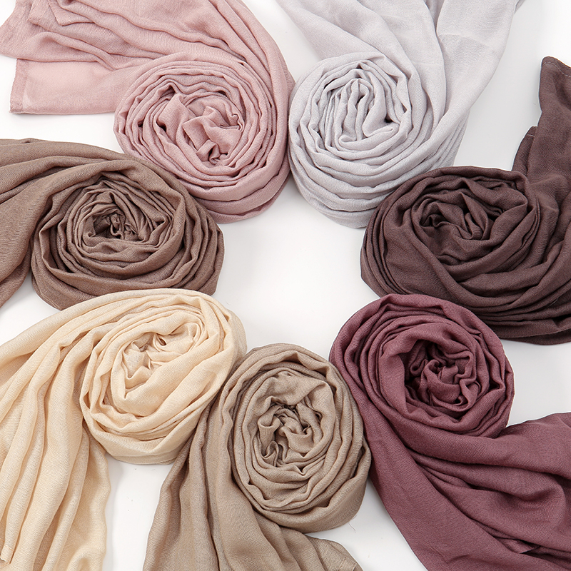 170*70 cm musulman Modal femmes Hijab rayonne coton châles pour femmes plaine écharpe petite taille foulard islamique Turban bandeau