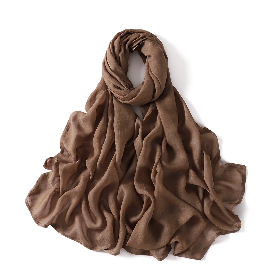 Hijabs musulmans pour femmes, écharpe fine et unie, châle en Viscose douce, rayonne, Turban islamique, bandeau 200x85cm