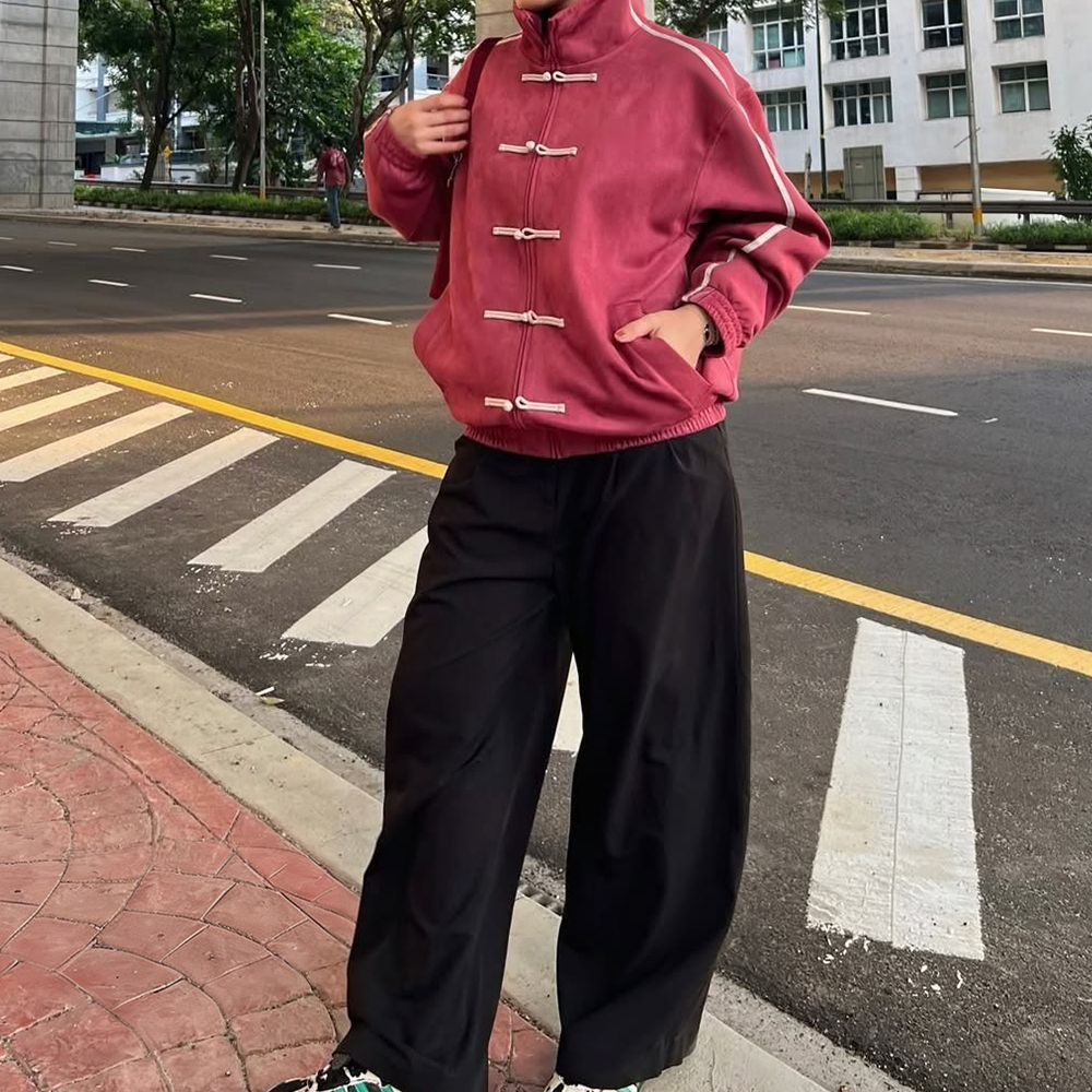 Vestes de style chinois rétro pour femmes, col montant, boutons, confortables, décontractées, à manches longues, sweat-shirts, vestes bomber