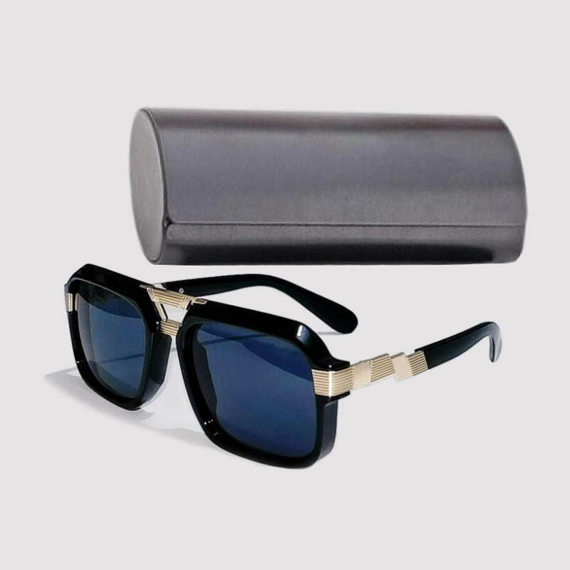 Lunettes de soleil de luxe MOD669 pour hommes et femmes, monture noire dégradée, design monobloc, avec boîte d'origine