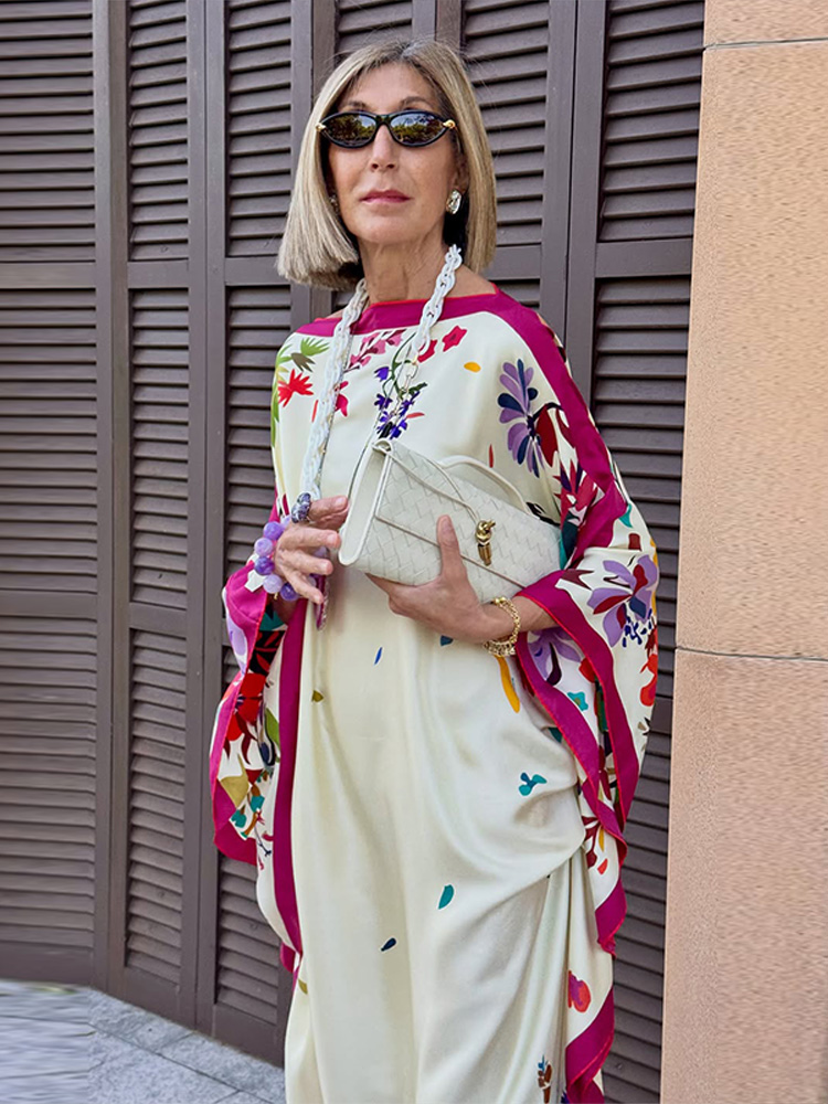 Robes imprimées pour femmes, robes bohèmes, kaftans pour femmes, mode 2026, robes amples pour femmes, robe maxi élégante, robe de plage