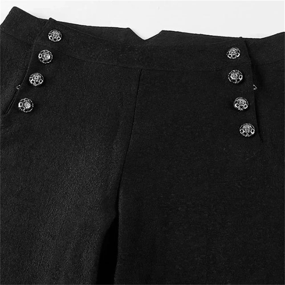 Costume de Cosplay Steampunk Vintage pour Homme, Pantalon Victorien, Taille Haute, Vêtements Rétro Décontractés, FjHalloween