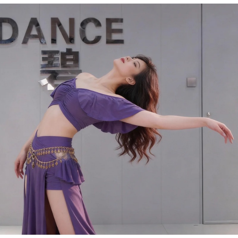 Tenue de danse du ventre pour femmes, ensemble jupe longue et haut sexy, taille plus, costume d'entraînement et de performance de danse du ventre pour femme