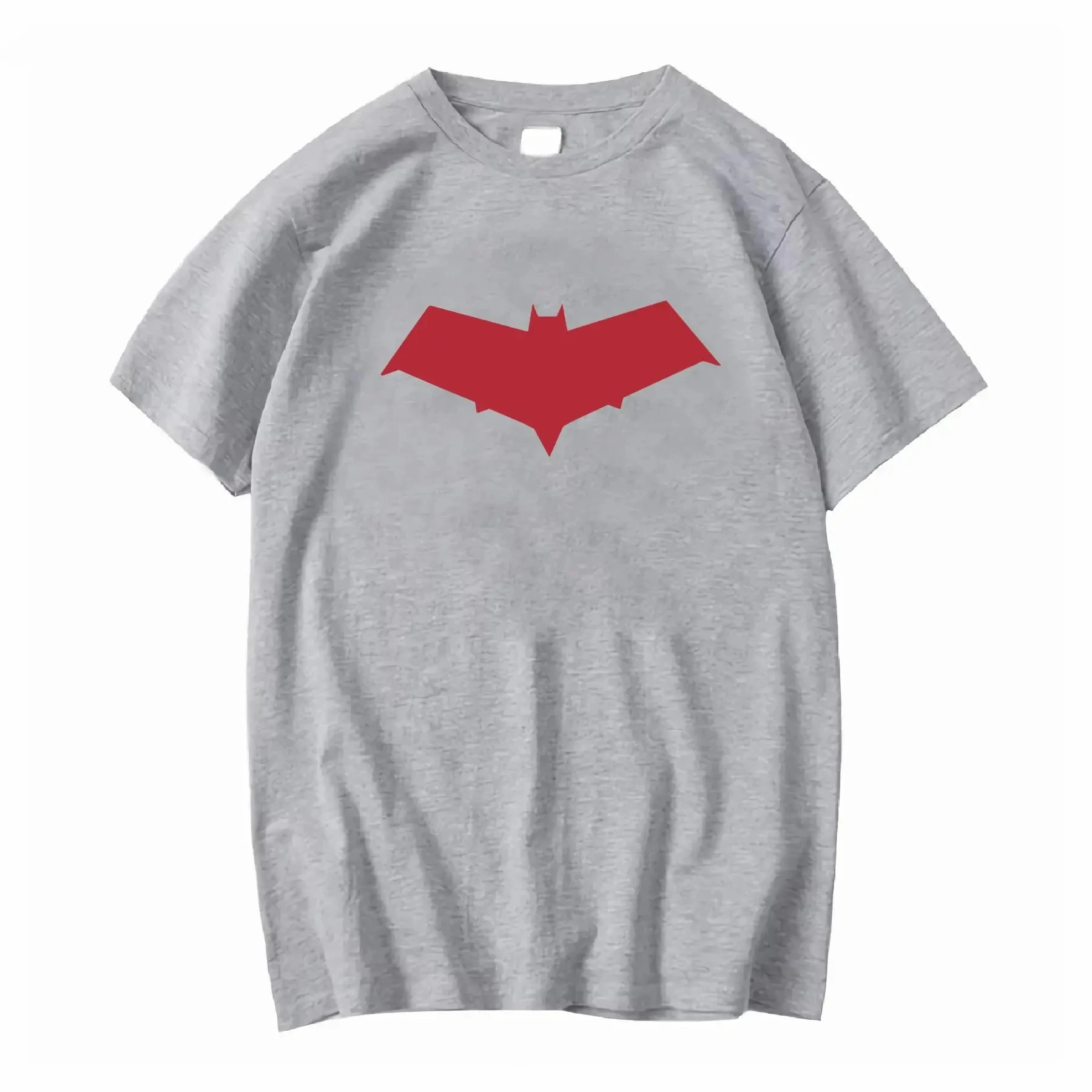 T-shirt Jason Todd avec symbole Red Hood, noir, manches longues ou courtes, vintage délavé, unisexe, mode homme, légèrement respirant, décontracté.