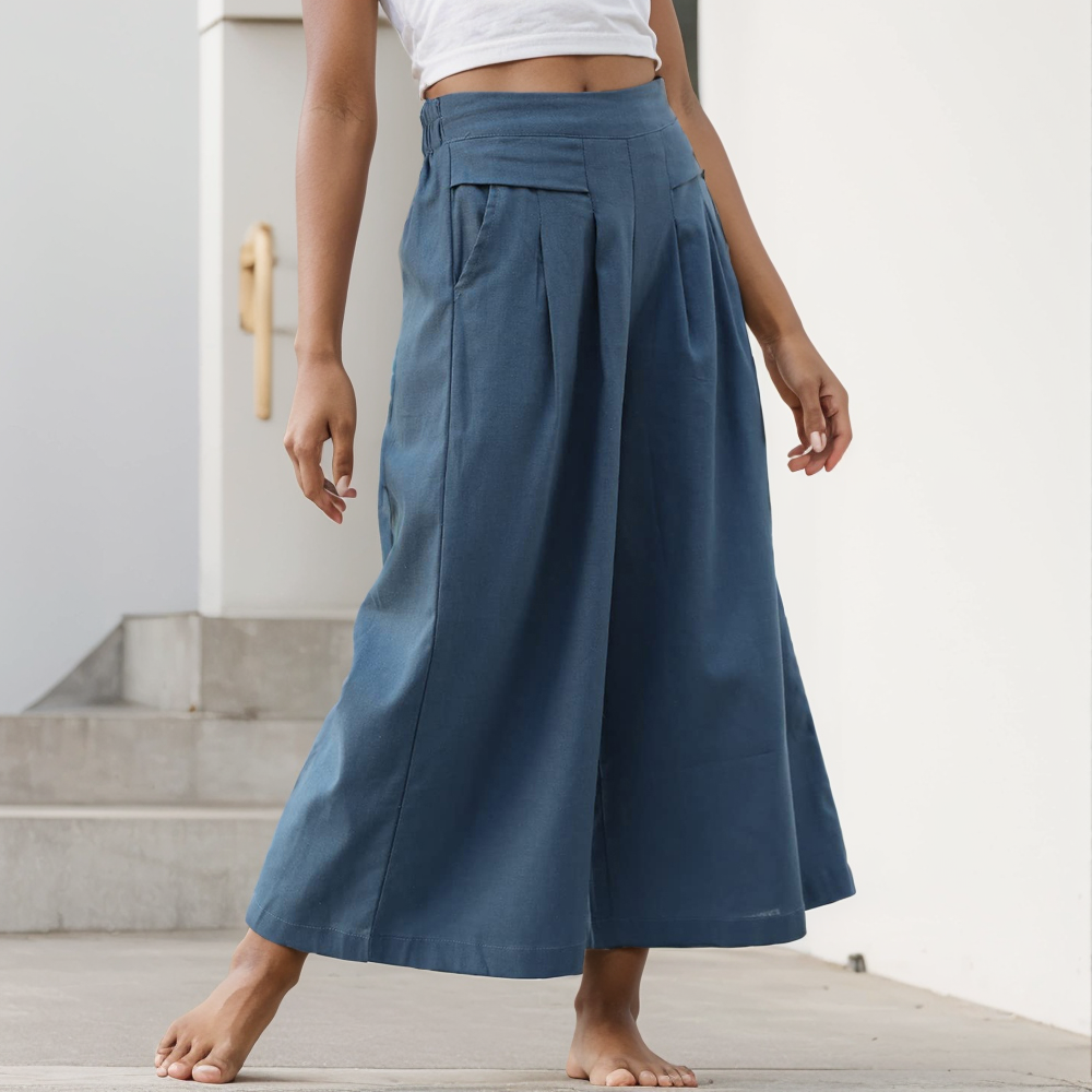 2025 femme pantalons d'été pour femmes coton lin grande taille pantalon à jambes larges solide élégant ample OL jeune mode quotidien élastique pantalon