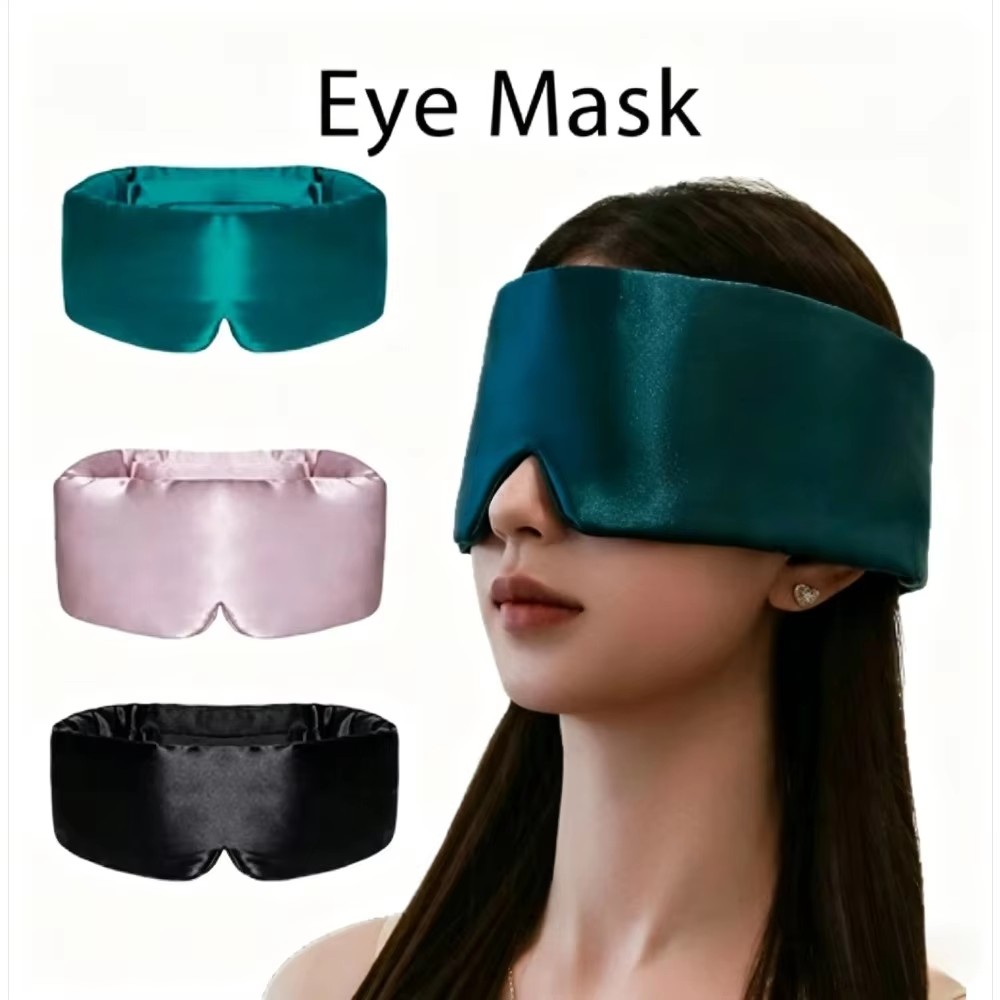 Masque de sommeil en soie de mûrier, cache-yeux bloquant la lumière, masque oculaire rembourré doux, masque de sommeil de voyage, aide au sommeil