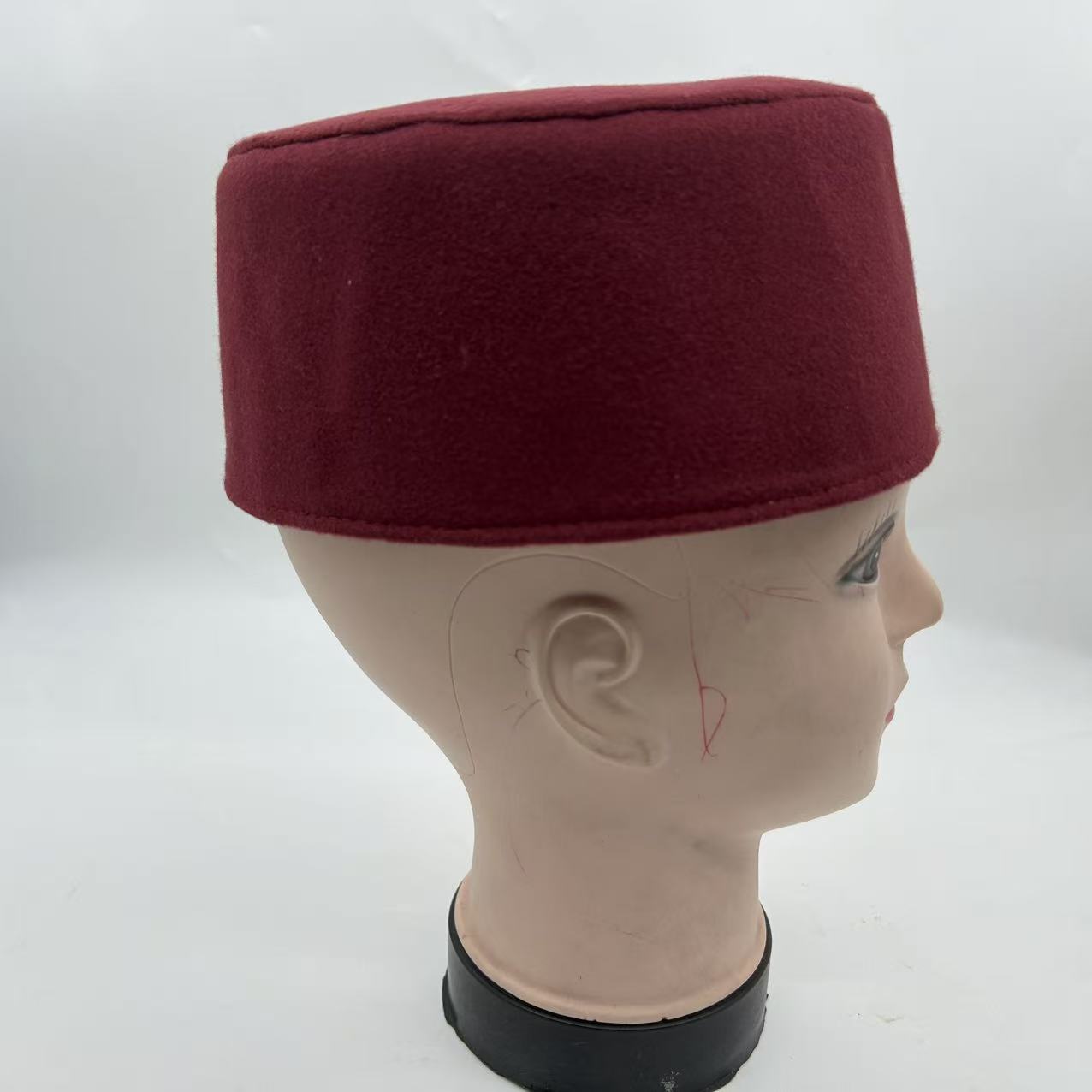 Chapeau musulman pour hommes et femmes, bonnet de prière islamique, Taqiyah, Kufi, Tax Products, Kippa elliptique en laine turque 03626