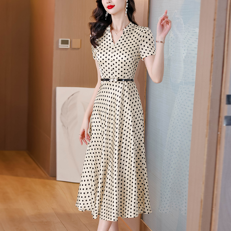 2025 Women Dot Solid Satin Vintage Luxury Bodycon Dress Chinese Style Silk Midi Dress Summer Elegant Casual Night Party Vestidos