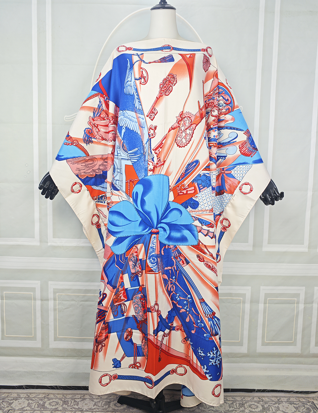 Robe de plage en sergé de soie pour jeunes filles, Caftan de style bohème, doux, motif papillon Floral, moyen-orient, musulman traditionnel, ample