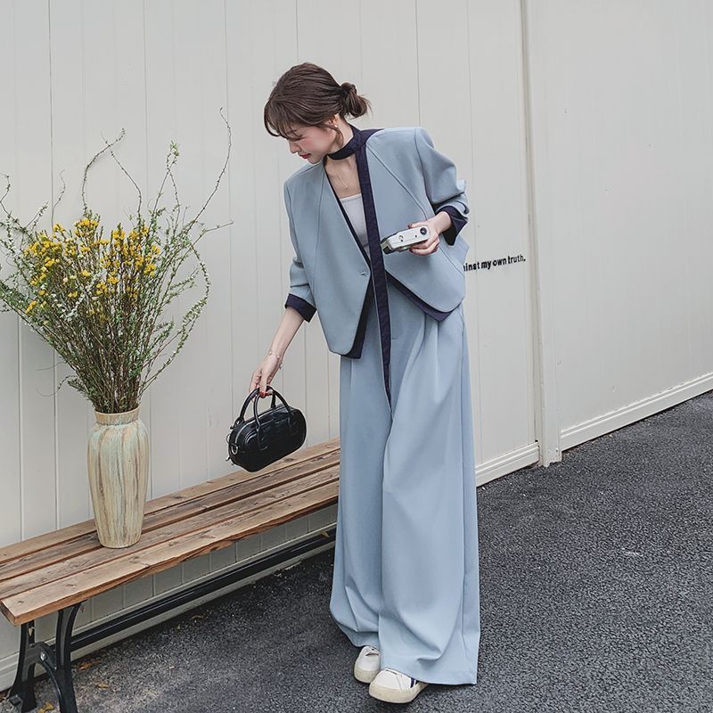 Costume deux pièces pour femmes, costume décontracté coréen printemps et automne 2025