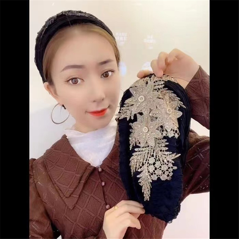 Casquette Turban à fleurs pour femmes, bandes de cheveux, Bonnets prêts à porter, foulard musulman, tenue, accessoires de couvre-chef