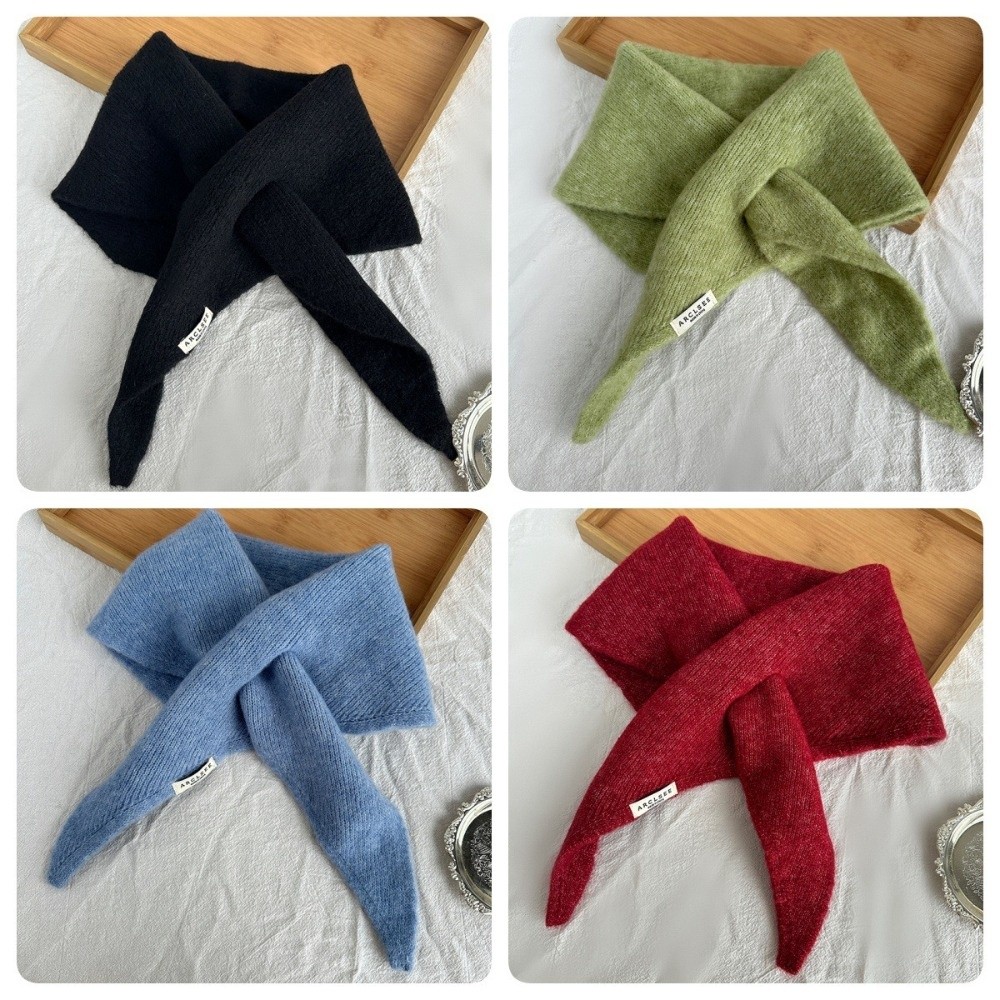 Nouveau coupe-vent cou plus chaud résistant au froid triangulaire tricoté écharpe tricoté chaud foulard cadeau