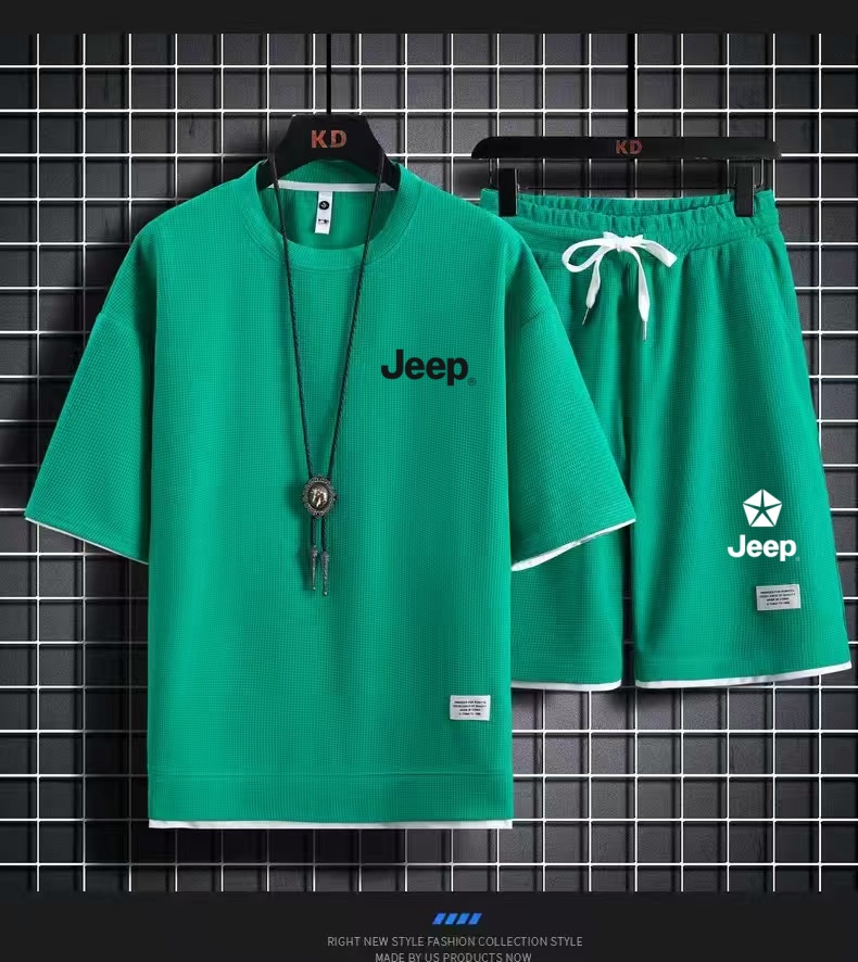 Chemises décontractées Jeep 2026, vêtements de sport pour hommes, t-shirts amples à manches courtes et shorts d'été