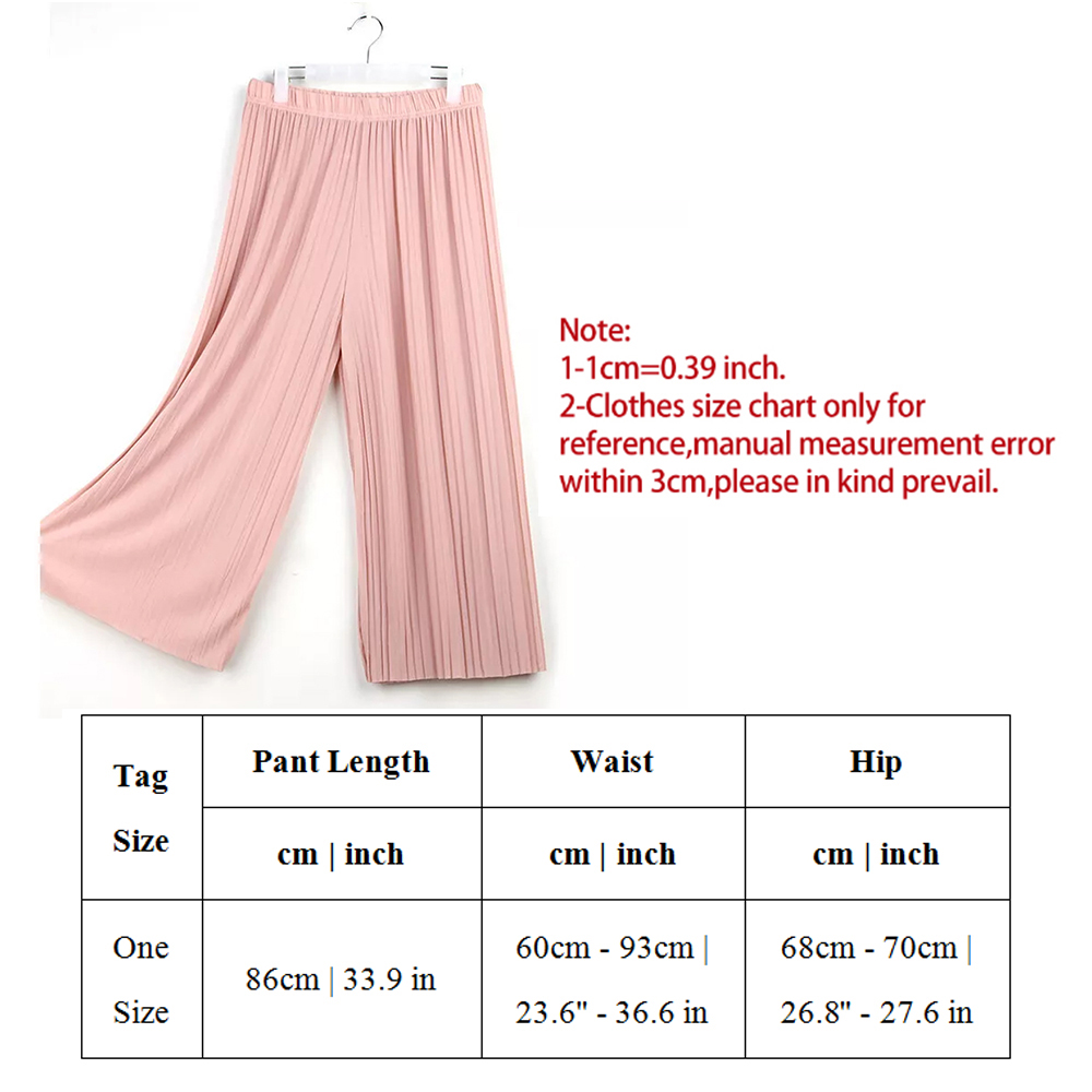 Viser à jambes larges pour femmes, tissu froissé uni, fjBaggy, taille élastique, vêtements pour femmes, 138