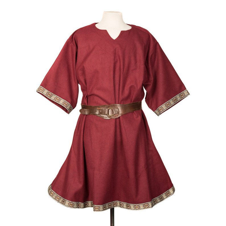 Costume de oral alier Médiéval Kokor pour Homme Adulte, Tunique Verte, Tresse de oral alier Norman, Viking 7.5, Saxon, Haut LARP