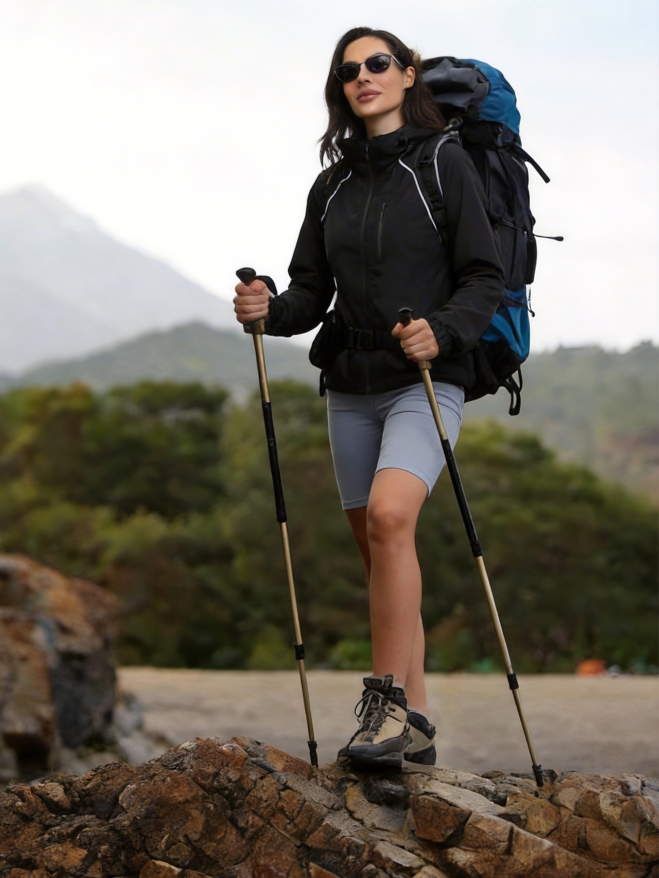 Veste à capuche imperméable et coupe-vent pour femmes, veste de sport respirante à manches longues, veste de sport de randonnée perméable à l'humidité