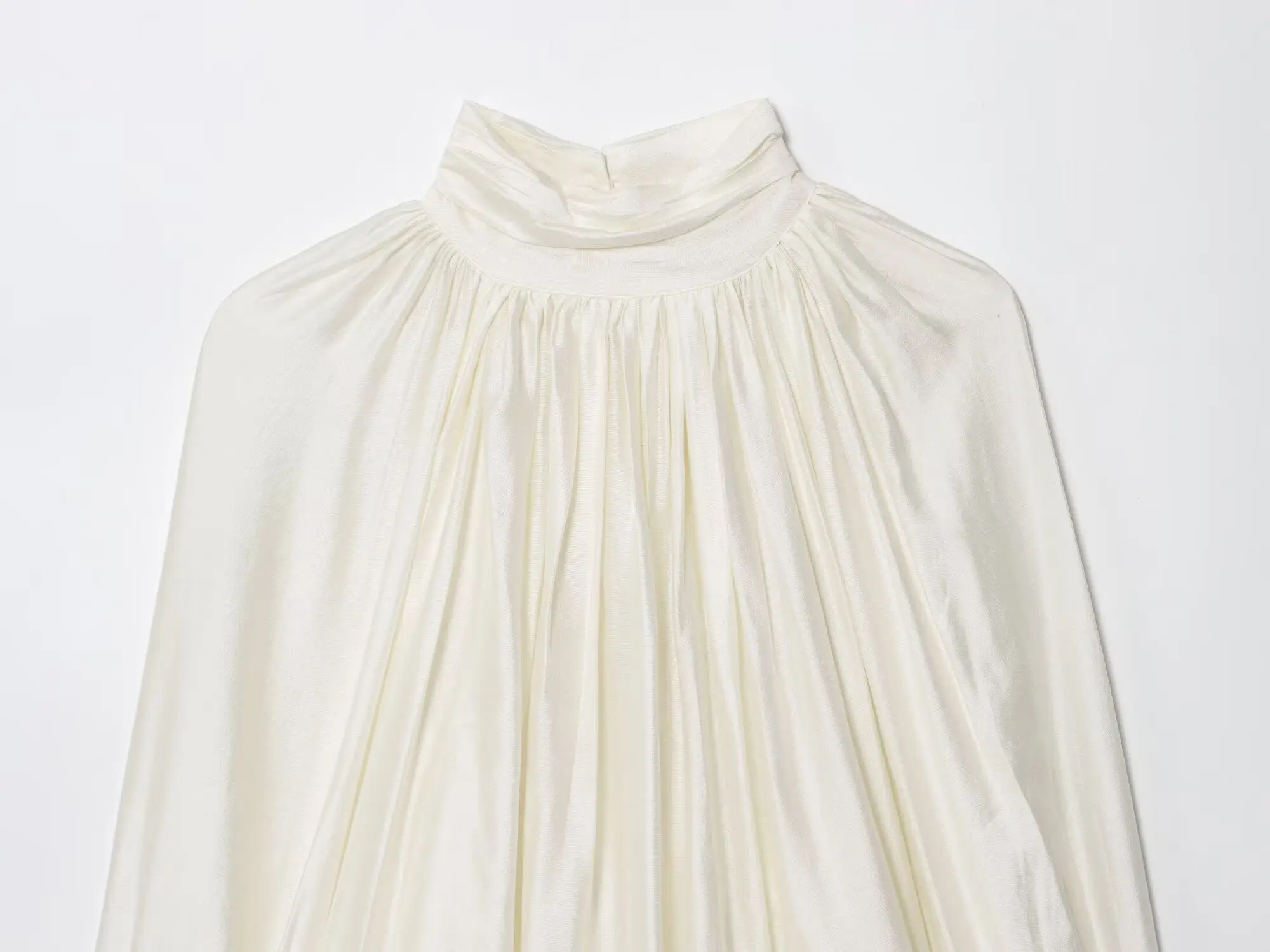 Bsay vêtements pour femmes mode automne nouveau pli col montant chemises lâches à manches longues Blouses pull Chic bureau dames hauts