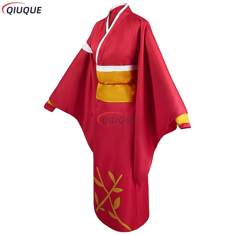 Costume de cosplay Izumi Kyouka avec coiffe, perruque de cosplay Anime BSD, Kimono Yukata pour femmes, tenue de carnaval d'Halloween