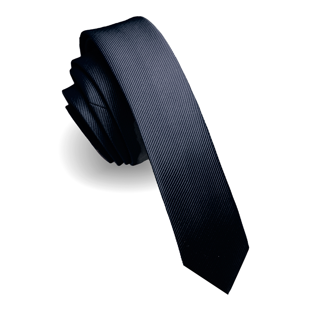 KAMBERFT mode décontracté 4 cm mince soie cravate couleur unie noir rouge cravates à la main hommes tissé maigre cravate pour la fête de mariage