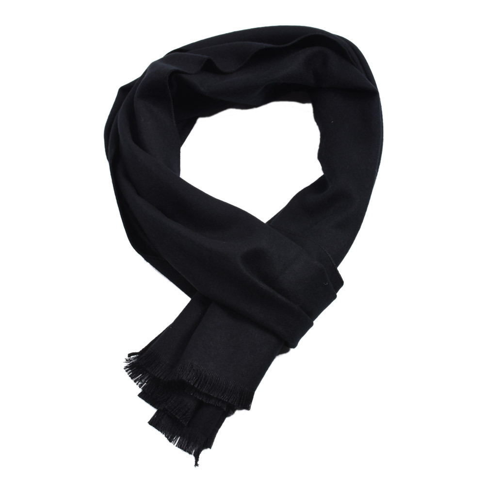 Écharpe en cachemire de couleur unie hiver chaud foulard Pashmina marine noir châle écharpe pour hommes décontracté affaires foulards Echarpe enveloppes