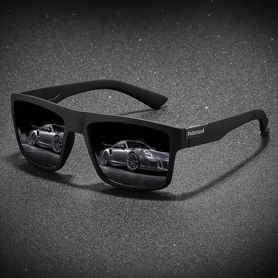 Lunettes de soleil tendance pour hommes et femmes, lunettes de soleil carrées vintage de luxe pour la conduite, la pêche, les voyages, lunettes UV400 pour hommes