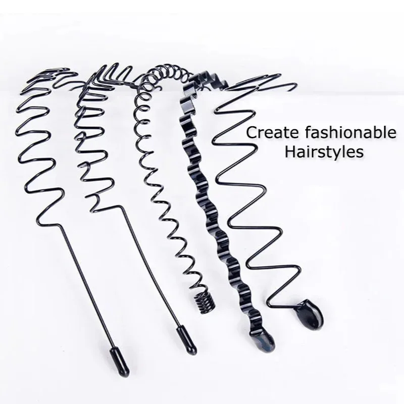 Lot de 1/2/3/4/5 bandeaux ondulés pour hommes et femmes, serre-têtes de sport, accessoires pour cheveux, supports de frange
