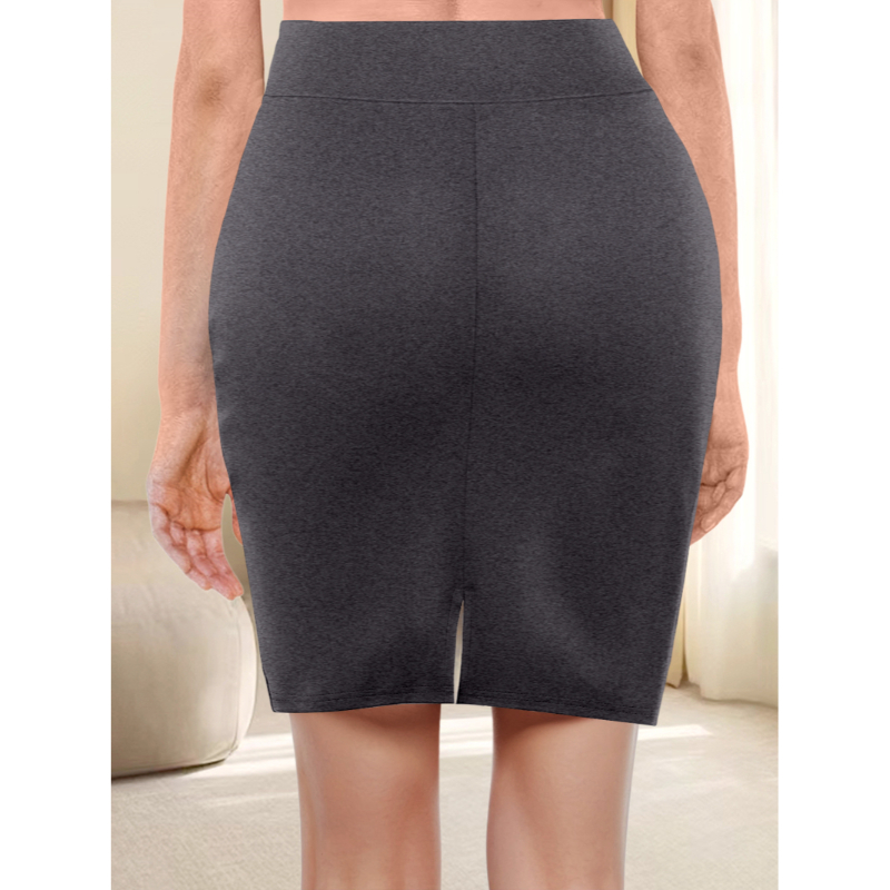 Jupe femme Style lieu de travail haute élasticité paquet jupe de hanche décontracté banlieue dames lait soie couleur unie demi jupe moulante