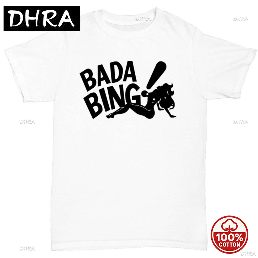 Bada Bing! T-shirts humoristiques pour hommes, en coton, à motif graphique vintage, col rond, manches courtes, unisexe, surdimensionnés, pour l'été