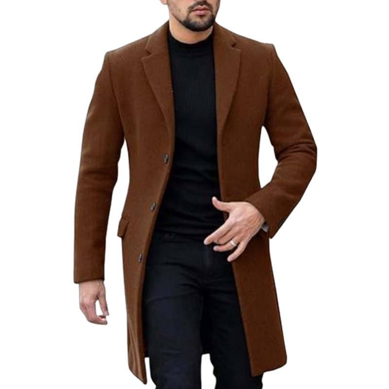 Manteau en laine japonais et coréen pour hommes, cardigan à simple boutonnage, vestes en laine pour hommes, nouveau