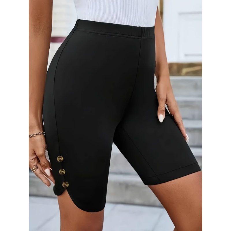 Short de Yoga pour femmes, grande taille 1XL-5XL, taille haute, longueur aux genoux, extensible, décontracté, léger et confortable