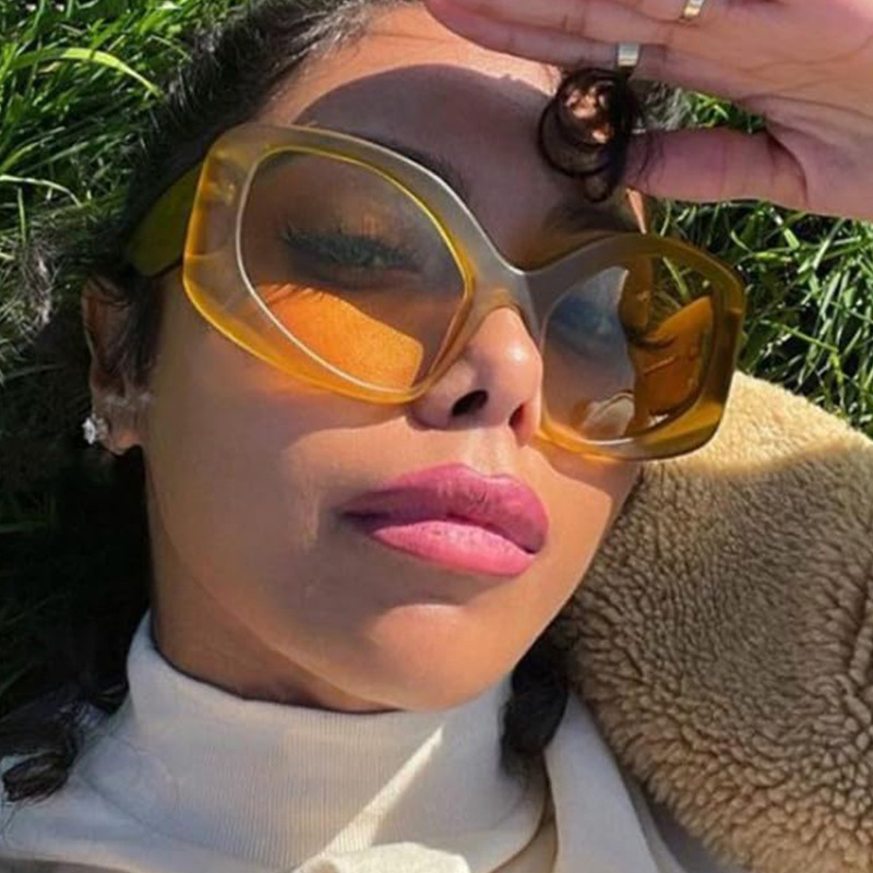 Lunettes de soleil vintage à grande monture pour hommes et femmes, lunettes de soleil de créateurs de marque de luxe, punk populaire, hip hop, ET Bat Shades, UV400