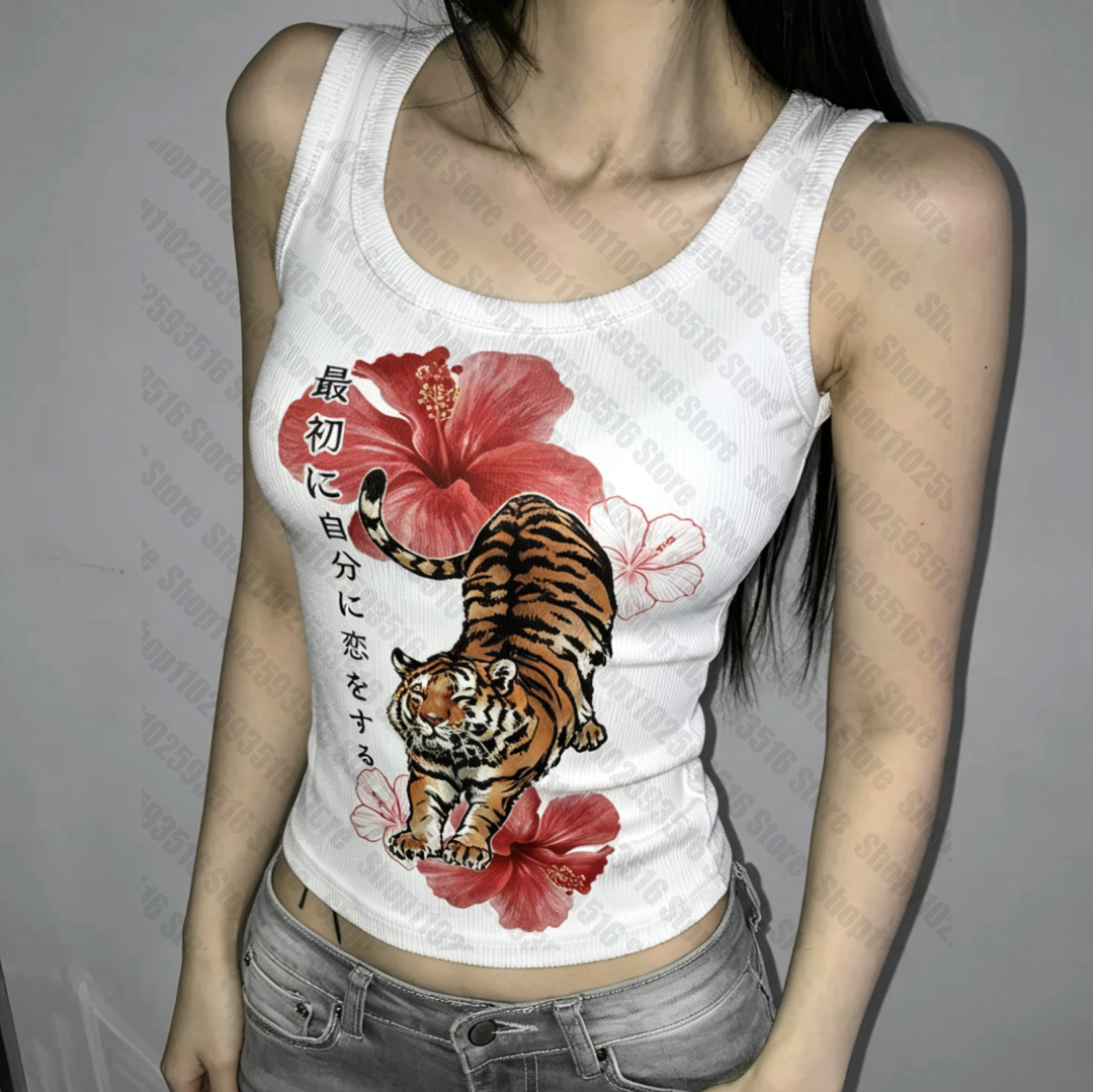 Vêtements Gothiques pour Femmes : Hauts Courts Vintage, Débardeurs et Camisoles Y2K, Style Trashy, Emo, Harajuku, Été, Années 2000