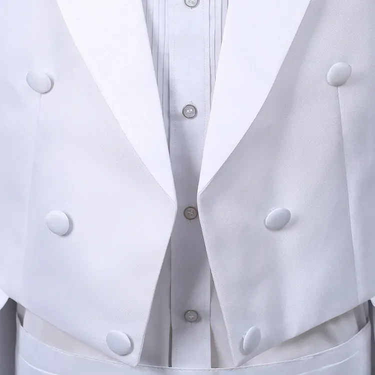 Costume de smoking pour hommes, manteau formel Vintage, coupe cintrée, costume à revers, pantalon de smoking, manteau de queue, veste de scène pour chanteur et magicien