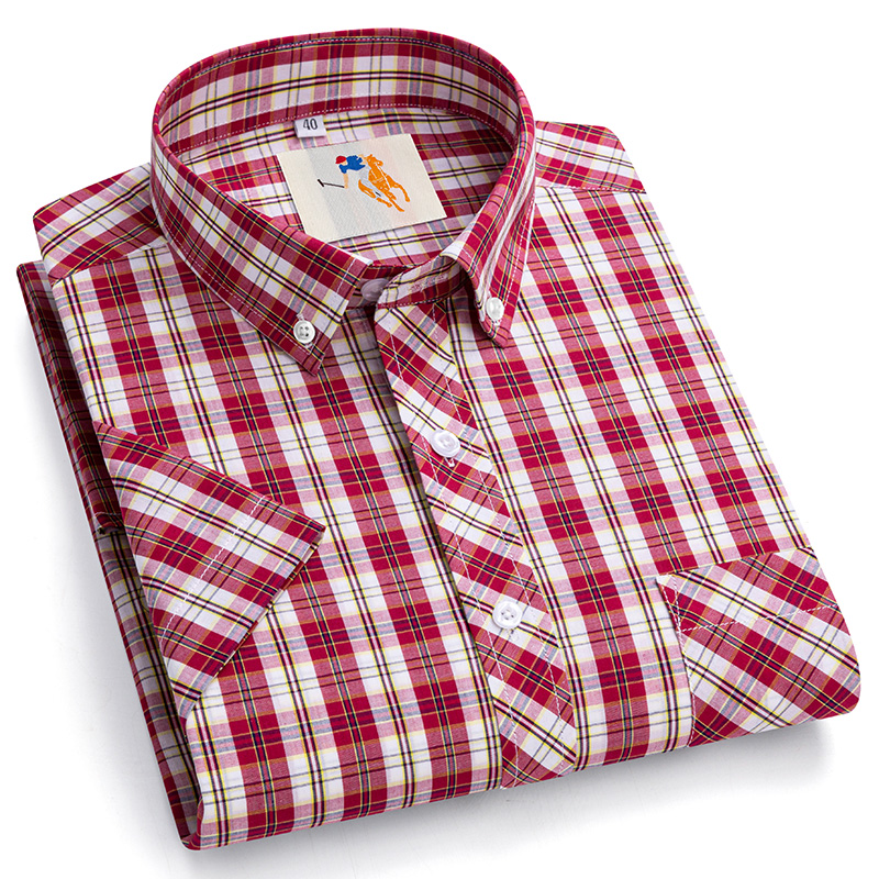 Chemises pour hommes grande taille 8XL 7XL, nouvelle mode, manches courtes, été, 100% coton, chemise à carreaux, décontractée, fine, douce, confortable, vêtements pour hommes