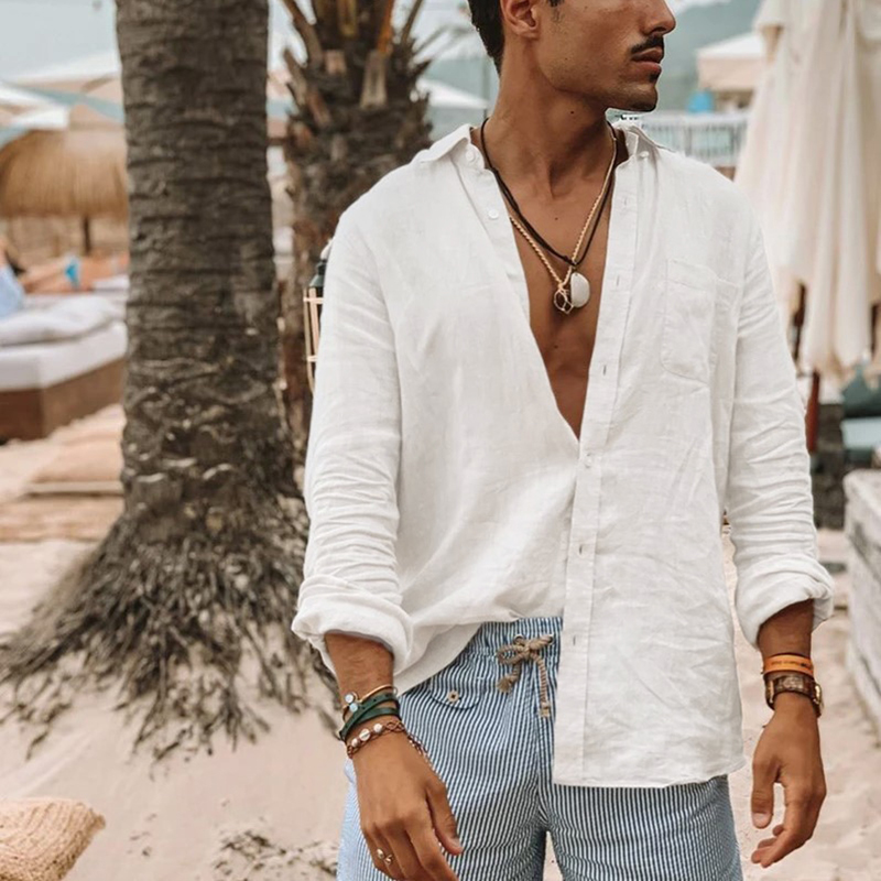 Chemise homme manches longues coupe régulière hommes décontracté surdimensionné ample simple boutonnage chemise loisirs printemps été homme Blouse chemise
